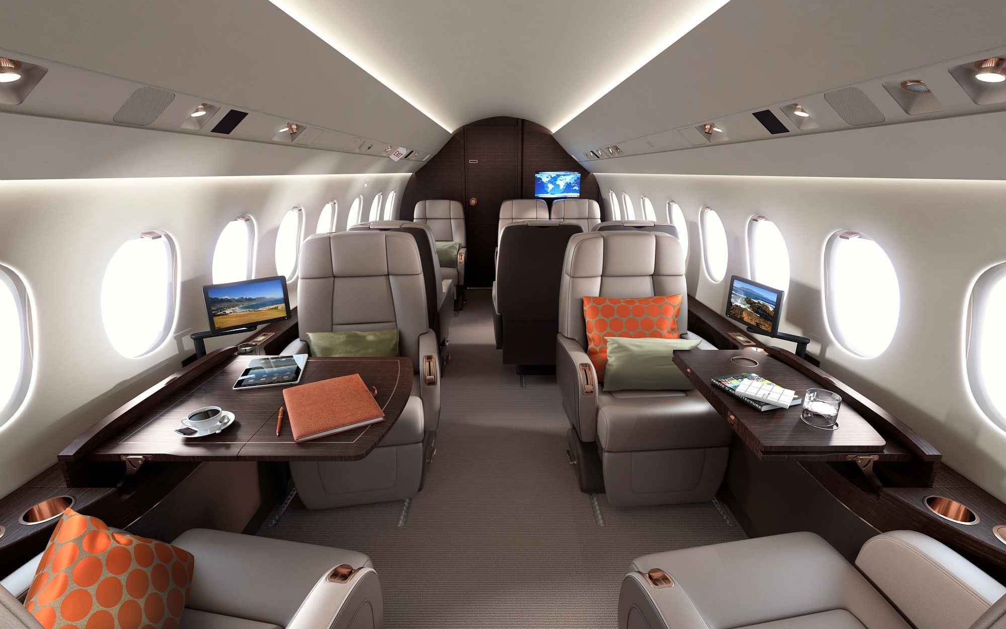 Dassault Falcon 2000LXS cabin